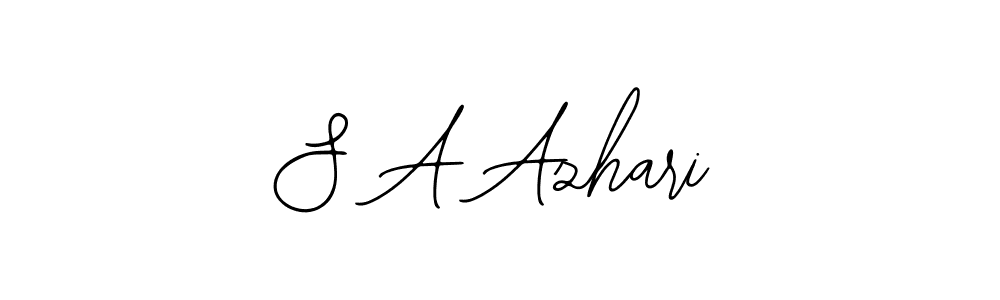 Bearetta-2O07w is a professional signature style that is perfect for those who want to add a touch of class to their signature. It is also a great choice for those who want to make their signature more unique. Get S A Azhari name to fancy signature for free. S A Azhari signature style 12 images and pictures png