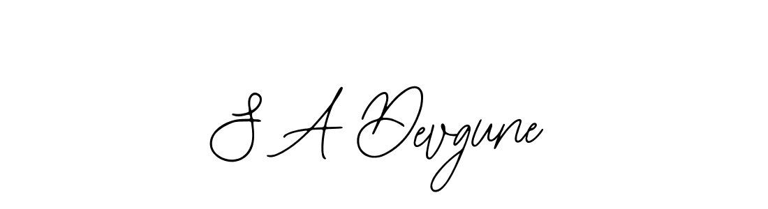 How to make S A Devgune name signature. Use Bearetta-2O07w style for creating short signs online. This is the latest handwritten sign. S A Devgune signature style 12 images and pictures png