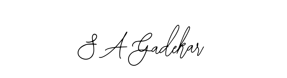 Make a beautiful signature design for name S A Gadekar. With this signature (Bearetta-2O07w) style, you can create a handwritten signature for free. S A Gadekar signature style 12 images and pictures png