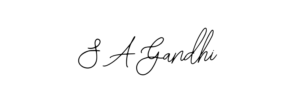 How to make S A Gandhi signature? Bearetta-2O07w is a professional autograph style. Create handwritten signature for S A Gandhi name. S A Gandhi signature style 12 images and pictures png
