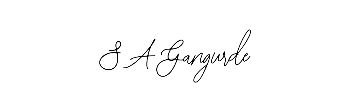 How to make S A Gangurde signature? Bearetta-2O07w is a professional autograph style. Create handwritten signature for S A Gangurde name. S A Gangurde signature style 12 images and pictures png