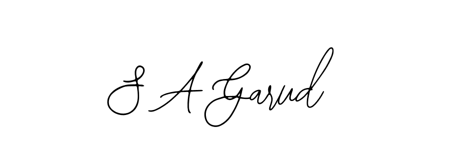 if you are searching for the best signature style for your name S A Garud. so please give up your signature search. here we have designed multiple signature styles  using Bearetta-2O07w. S A Garud signature style 12 images and pictures png