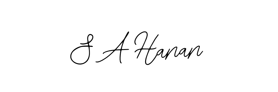 Also You can easily find your signature by using the search form. We will create S A Hanan name handwritten signature images for you free of cost using Bearetta-2O07w sign style. S A Hanan signature style 12 images and pictures png