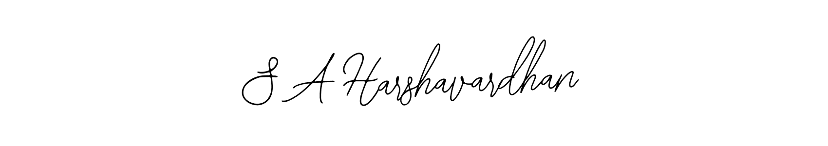 You should practise on your own different ways (Bearetta-2O07w) to write your name (S A Harshavardhan) in signature. don't let someone else do it for you. S A Harshavardhan signature style 12 images and pictures png