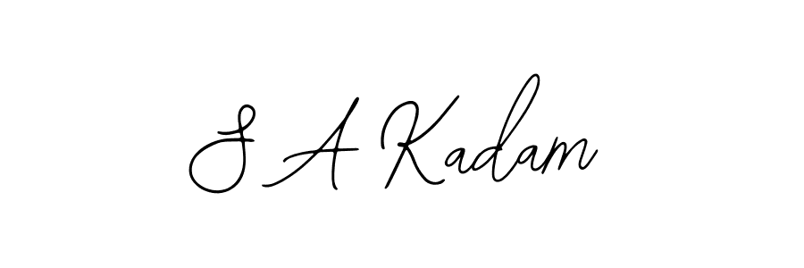 Use a signature maker to create a handwritten signature online. With this signature software, you can design (Bearetta-2O07w) your own signature for name S A Kadam. S A Kadam signature style 12 images and pictures png