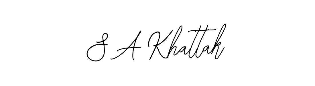 Use a signature maker to create a handwritten signature online. With this signature software, you can design (Bearetta-2O07w) your own signature for name S A Khattak. S A Khattak signature style 12 images and pictures png