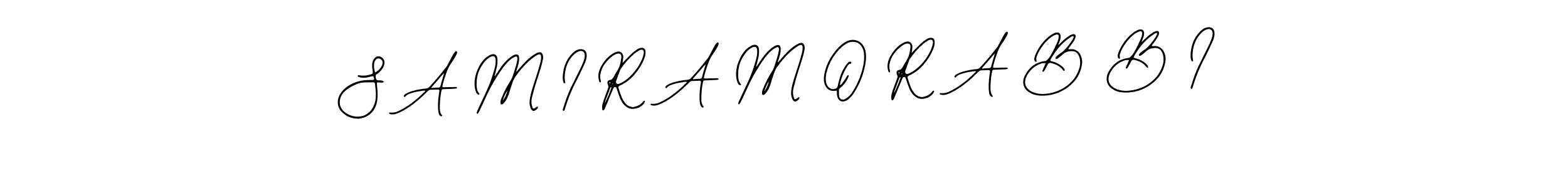 The best way (Bearetta-2O07w) to make a short signature is to pick only two or three words in your name. The name S A M I R A M O R A B B I include a total of six letters. For converting this name. S A M I R A M O R A B B I signature style 12 images and pictures png