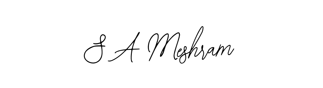 It looks lik you need a new signature style for name S A Meshram. Design unique handwritten (Bearetta-2O07w) signature with our free signature maker in just a few clicks. S A Meshram signature style 12 images and pictures png