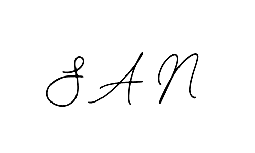 The best way (Bearetta-2O07w) to make a short signature is to pick only two or three words in your name. The name S A N include a total of six letters. For converting this name. S A N signature style 12 images and pictures png
