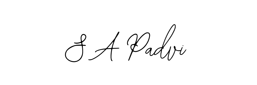 The best way (Bearetta-2O07w) to make a short signature is to pick only two or three words in your name. The name S A Padvi include a total of six letters. For converting this name. S A Padvi signature style 12 images and pictures png