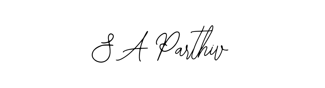 if you are searching for the best signature style for your name S A Parthiv. so please give up your signature search. here we have designed multiple signature styles  using Bearetta-2O07w. S A Parthiv signature style 12 images and pictures png
