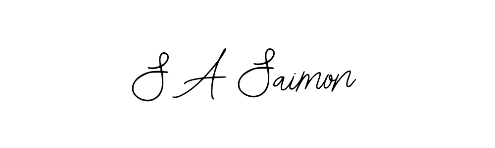 Use a signature maker to create a handwritten signature online. With this signature software, you can design (Bearetta-2O07w) your own signature for name S A Saimon. S A Saimon signature style 12 images and pictures png