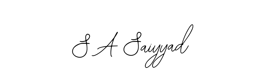if you are searching for the best signature style for your name S A Saiyyad. so please give up your signature search. here we have designed multiple signature styles  using Bearetta-2O07w. S A Saiyyad signature style 12 images and pictures png