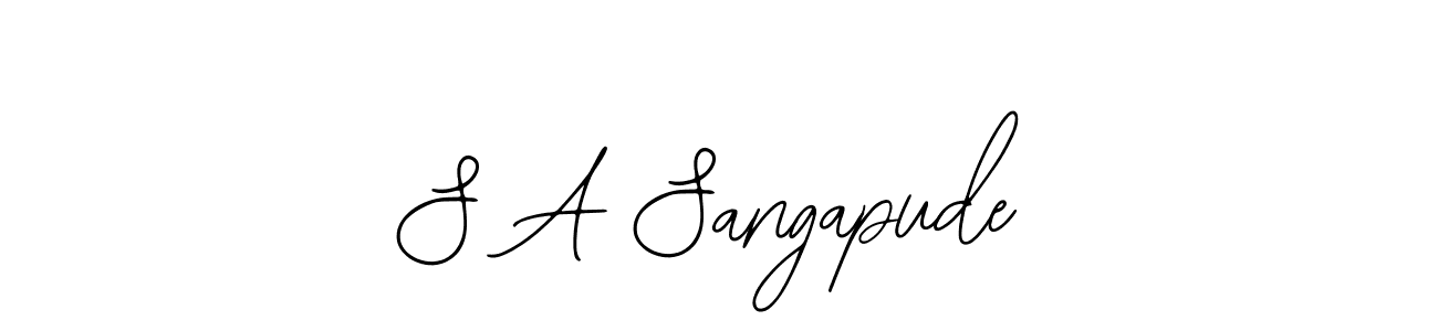 It looks lik you need a new signature style for name S A Sangapude. Design unique handwritten (Bearetta-2O07w) signature with our free signature maker in just a few clicks. S A Sangapude signature style 12 images and pictures png