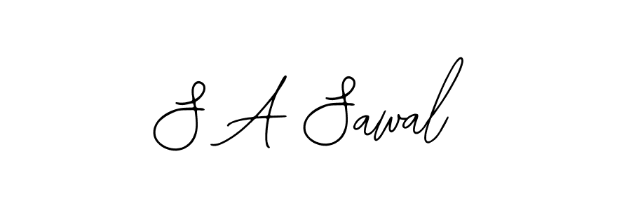 Use a signature maker to create a handwritten signature online. With this signature software, you can design (Bearetta-2O07w) your own signature for name S A Sawal. S A Sawal signature style 12 images and pictures png