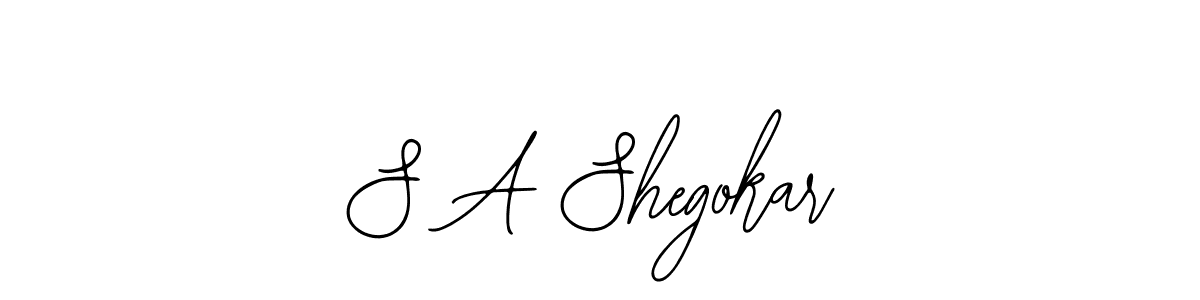 You should practise on your own different ways (Bearetta-2O07w) to write your name (S A Shegokar) in signature. don't let someone else do it for you. S A Shegokar signature style 12 images and pictures png