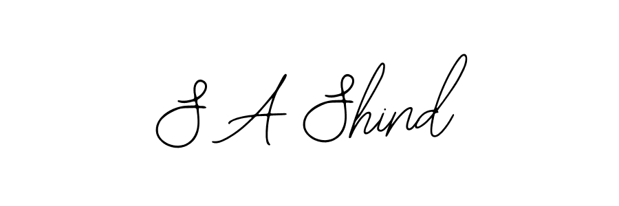 Design your own signature with our free online signature maker. With this signature software, you can create a handwritten (Bearetta-2O07w) signature for name S A Shind. S A Shind signature style 12 images and pictures png