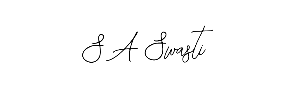 Make a beautiful signature design for name S A Swasti. With this signature (Bearetta-2O07w) style, you can create a handwritten signature for free. S A Swasti signature style 12 images and pictures png