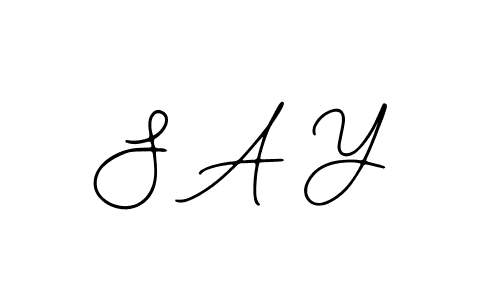 Make a beautiful signature design for name S A Y. With this signature (Bearetta-2O07w) style, you can create a handwritten signature for free. S A Y signature style 12 images and pictures png