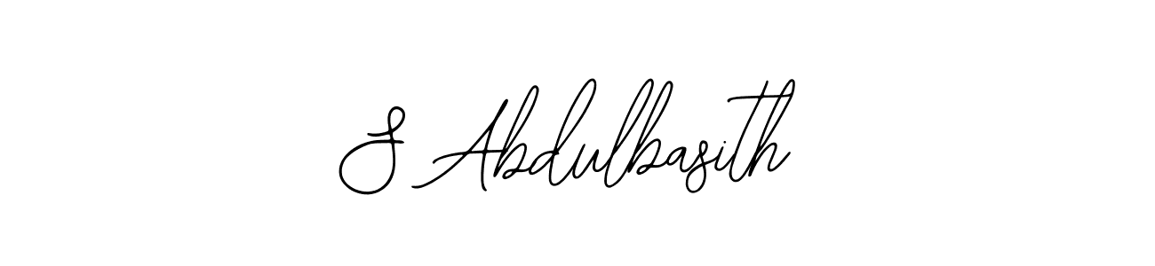 Best and Professional Signature Style for S Abdulbasith. Bearetta-2O07w Best Signature Style Collection. S Abdulbasith signature style 12 images and pictures png