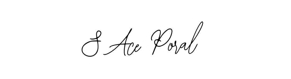 Use a signature maker to create a handwritten signature online. With this signature software, you can design (Bearetta-2O07w) your own signature for name S Ace Poral. S Ace Poral signature style 12 images and pictures png