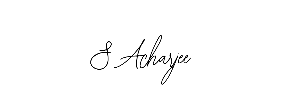 How to make S Acharjee name signature. Use Bearetta-2O07w style for creating short signs online. This is the latest handwritten sign. S Acharjee signature style 12 images and pictures png