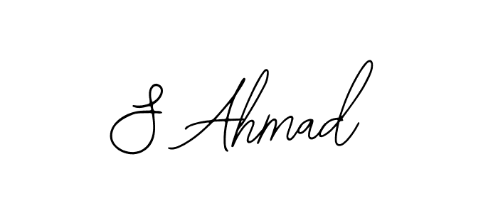 Make a beautiful signature design for name S Ahmad. With this signature (Bearetta-2O07w) style, you can create a handwritten signature for free. S Ahmad signature style 12 images and pictures png