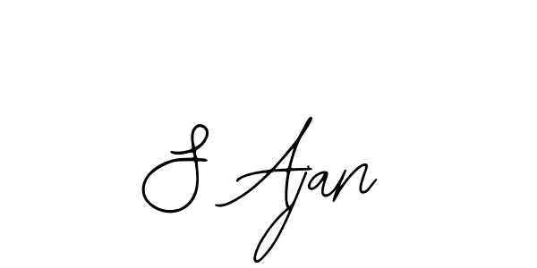 The best way (Bearetta-2O07w) to make a short signature is to pick only two or three words in your name. The name S Ajan include a total of six letters. For converting this name. S Ajan signature style 12 images and pictures png