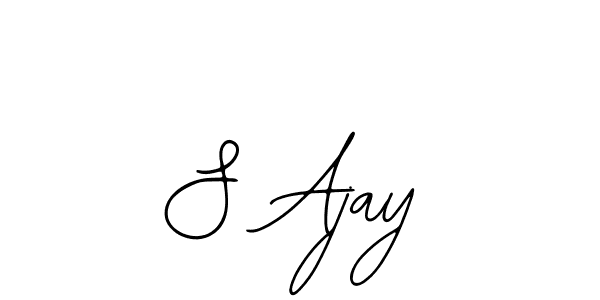 The best way (Bearetta-2O07w) to make a short signature is to pick only two or three words in your name. The name S Ajay include a total of six letters. For converting this name. S Ajay signature style 12 images and pictures png