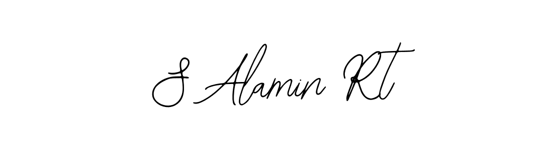 The best way (Bearetta-2O07w) to make a short signature is to pick only two or three words in your name. The name S Alamin Rt include a total of six letters. For converting this name. S Alamin Rt signature style 12 images and pictures png