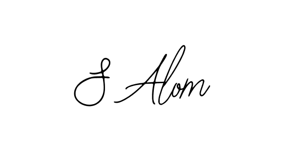 Use a signature maker to create a handwritten signature online. With this signature software, you can design (Bearetta-2O07w) your own signature for name S Alom. S Alom signature style 12 images and pictures png