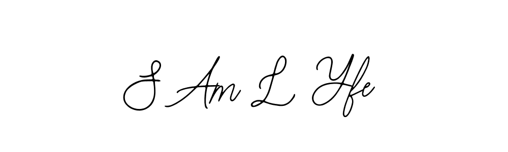 You should practise on your own different ways (Bearetta-2O07w) to write your name (S Am L Yfe) in signature. don't let someone else do it for you. S Am L Yfe signature style 12 images and pictures png