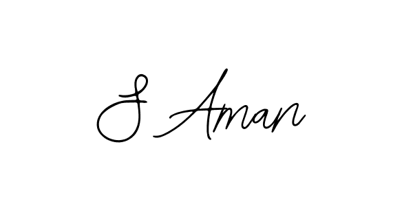You should practise on your own different ways (Bearetta-2O07w) to write your name (S Aman) in signature. don't let someone else do it for you. S Aman signature style 12 images and pictures png