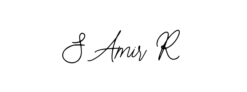 How to make S Amir R name signature. Use Bearetta-2O07w style for creating short signs online. This is the latest handwritten sign. S Amir R signature style 12 images and pictures png