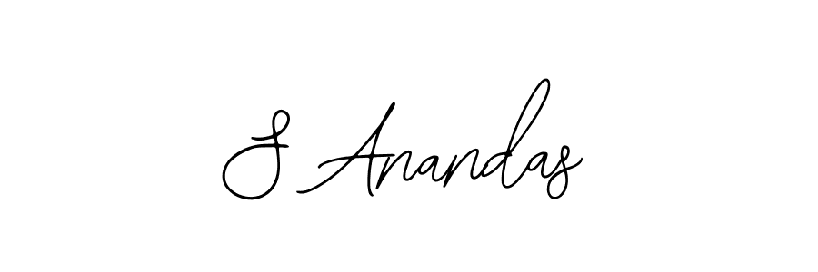 You should practise on your own different ways (Bearetta-2O07w) to write your name (S Anandas) in signature. don't let someone else do it for you. S Anandas signature style 12 images and pictures png