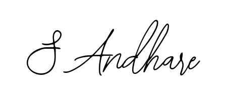 The Bearetta-2O07w typeface gives name S Andhare a refined look. Suitable for certificates, diplomas, and official verification. S Andhare signature style 12 images and pictures png