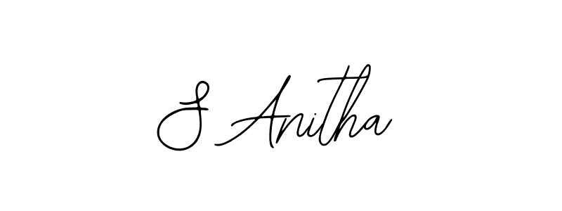 You should practise on your own different ways (Bearetta-2O07w) to write your name (S Anitha) in signature. don't let someone else do it for you. S Anitha signature style 12 images and pictures png