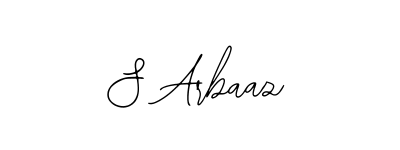 The best way (Bearetta-2O07w) to make a short signature is to pick only two or three words in your name. The name S Arbaaz include a total of six letters. For converting this name. S Arbaaz signature style 12 images and pictures png