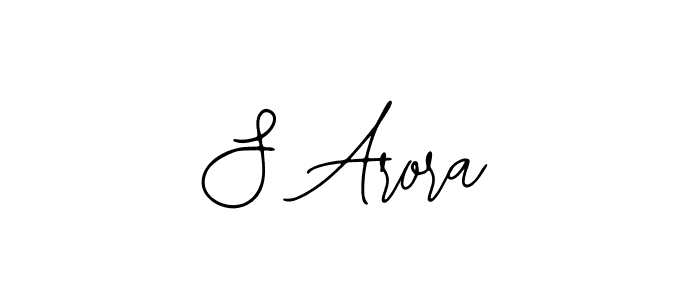 The best way (Bearetta-2O07w) to make a short signature is to pick only two or three words in your name. The name S Arora include a total of six letters. For converting this name. S Arora signature style 12 images and pictures png