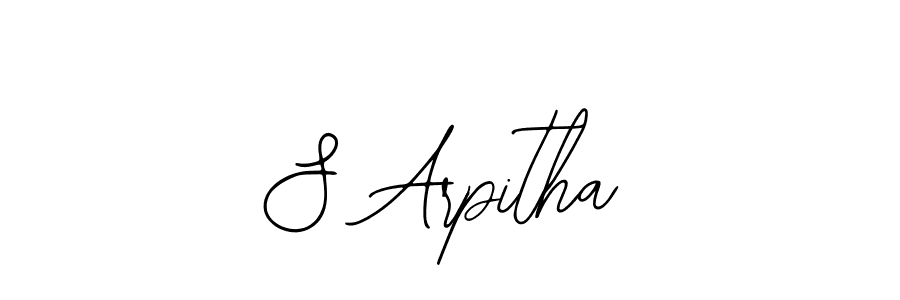 Design your own signature with our free online signature maker. With this signature software, you can create a handwritten (Bearetta-2O07w) signature for name S Arpitha. S Arpitha signature style 12 images and pictures png