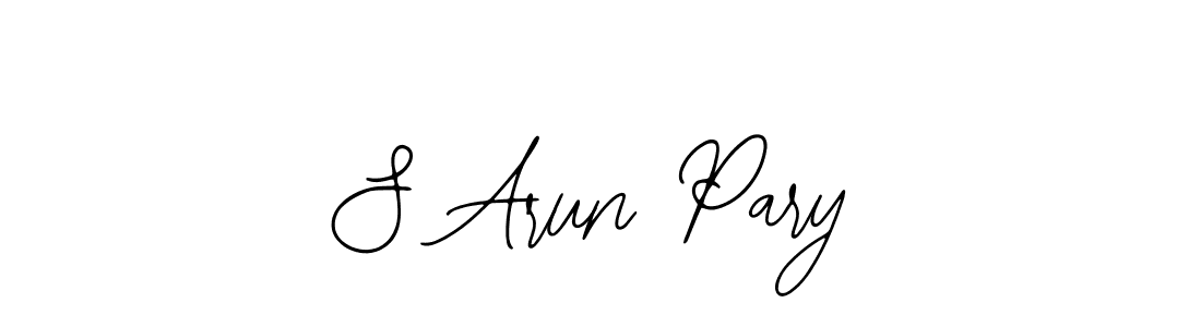 Also You can easily find your signature by using the search form. We will create S Arun Pary name handwritten signature images for you free of cost using Bearetta-2O07w sign style. S Arun Pary signature style 12 images and pictures png