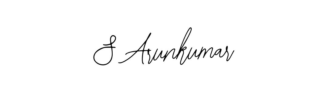 The best way (Bearetta-2O07w) to make a short signature is to pick only two or three words in your name. The name S Arunkumar include a total of six letters. For converting this name. S Arunkumar signature style 12 images and pictures png