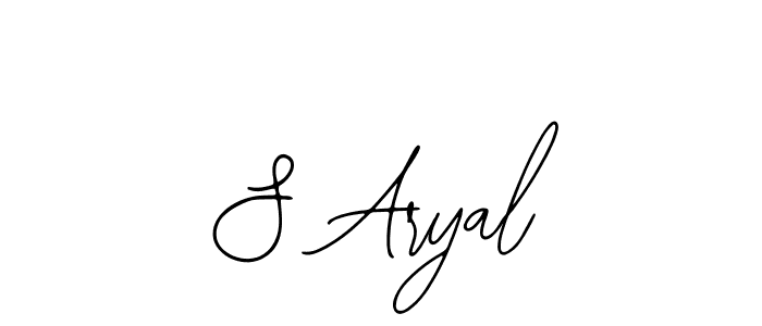 Use a signature maker to create a handwritten signature online. With this signature software, you can design (Bearetta-2O07w) your own signature for name S Aryal. S Aryal signature style 12 images and pictures png