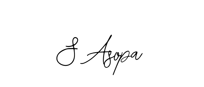 Use a signature maker to create a handwritten signature online. With this signature software, you can design (Bearetta-2O07w) your own signature for name S Asopa. S Asopa signature style 12 images and pictures png