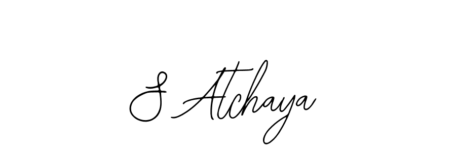 Design your own signature with our free online signature maker. With this signature software, you can create a handwritten (Bearetta-2O07w) signature for name S Atchaya. S Atchaya signature style 12 images and pictures png