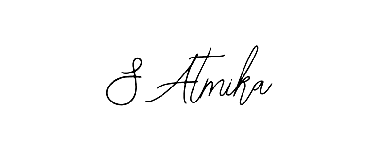 if you are searching for the best signature style for your name S Atmika. so please give up your signature search. here we have designed multiple signature styles  using Bearetta-2O07w. S Atmika signature style 12 images and pictures png