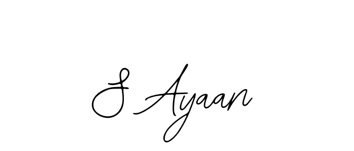 The best way (Bearetta-2O07w) to make a short signature is to pick only two or three words in your name. The name S Ayaan include a total of six letters. For converting this name. S Ayaan signature style 12 images and pictures png