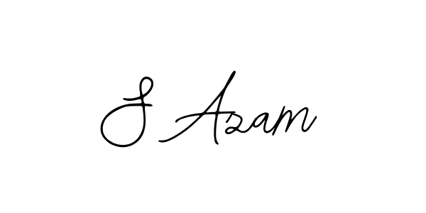 You should practise on your own different ways (Bearetta-2O07w) to write your name (S Azam) in signature. don't let someone else do it for you. S Azam signature style 12 images and pictures png