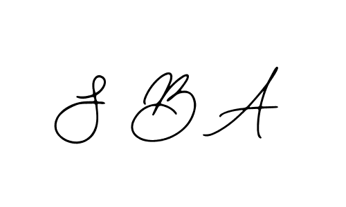 Design your own signature with our free online signature maker. With this signature software, you can create a handwritten (Bearetta-2O07w) signature for name S B A. S B A signature style 12 images and pictures png