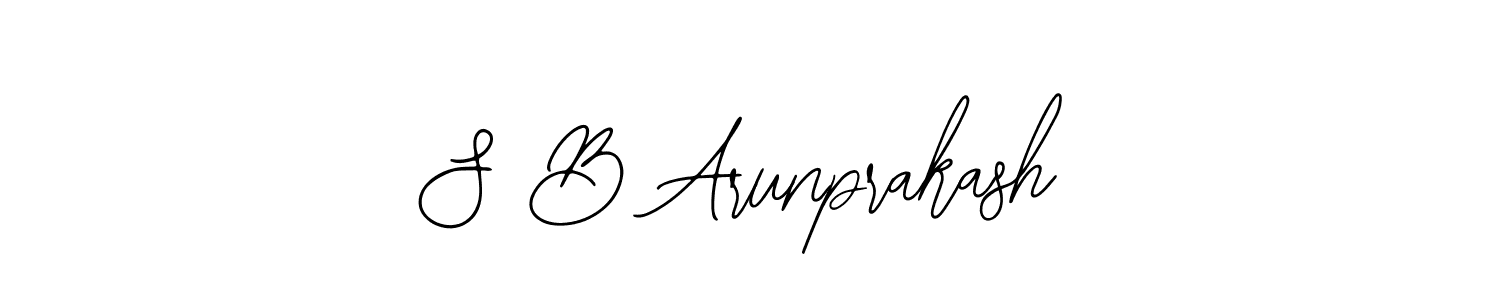 Also You can easily find your signature by using the search form. We will create S B Arunprakash name handwritten signature images for you free of cost using Bearetta-2O07w sign style. S B Arunprakash signature style 12 images and pictures png